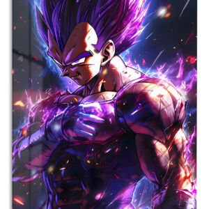 Violet Energy Warrior metal wall art print