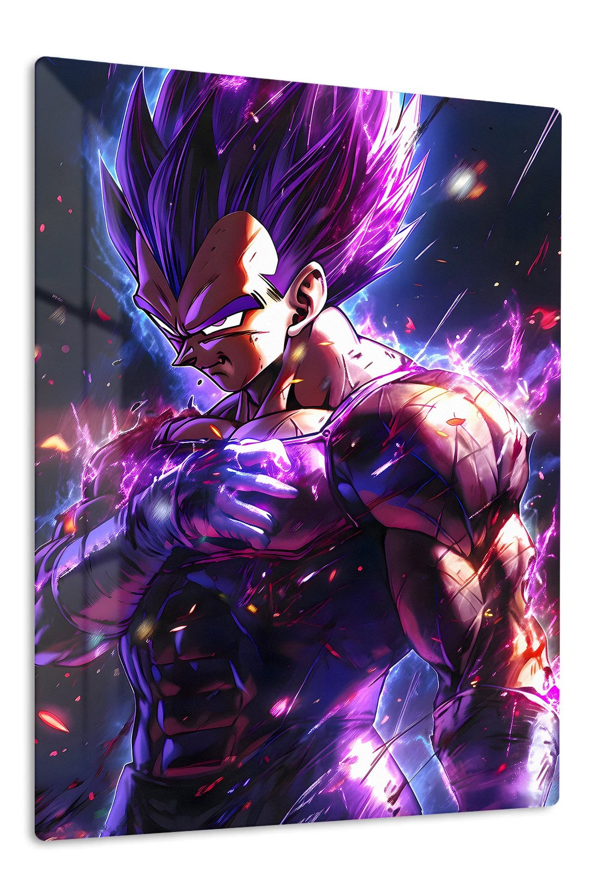 Violet Energy Warrior metal wall art print