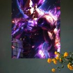 Violet Energy Warrior metal wall art print, view 4