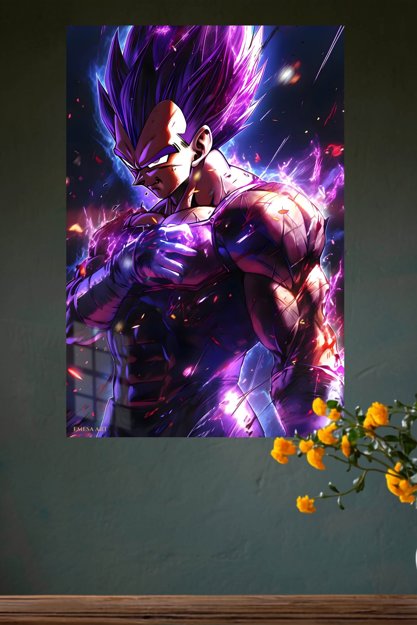 Violet Energy Warrior metal wall art print, view 4