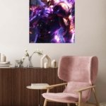Violet Energy Warrior metal wall art print, view 5