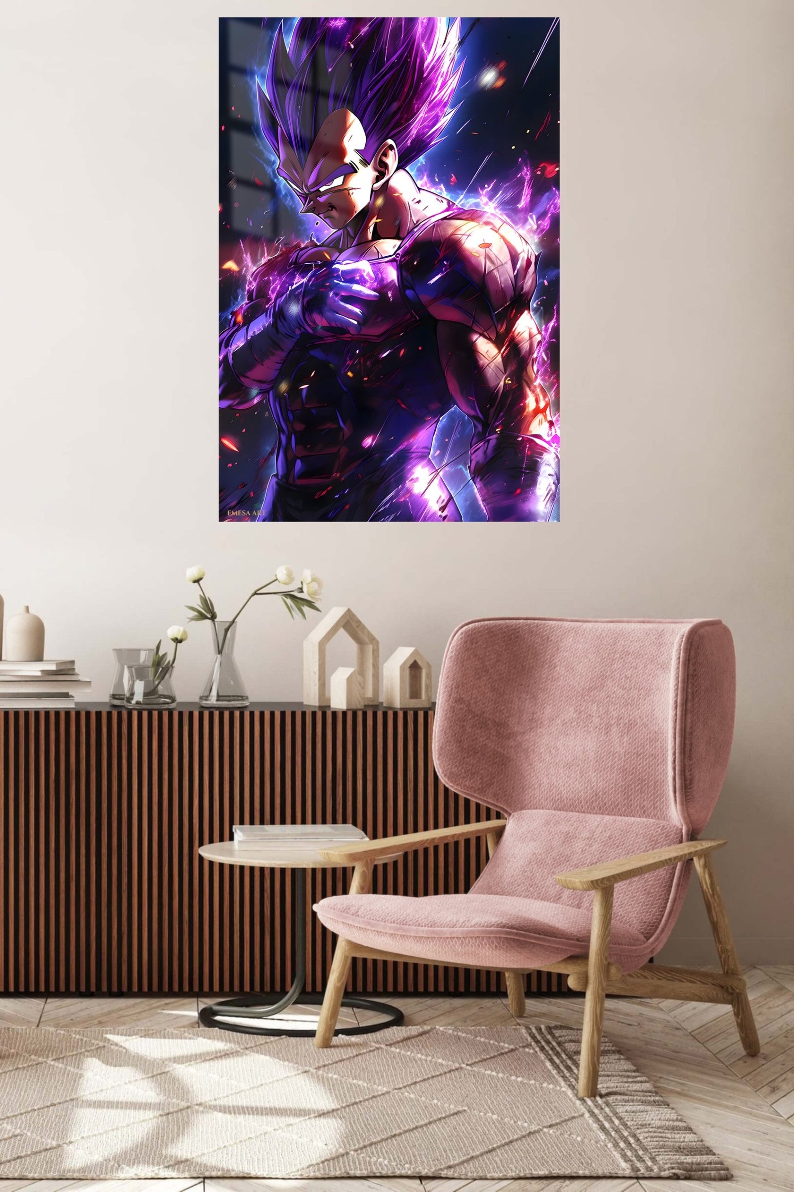 Violet Energy Warrior metal wall art print, view 5