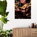 Crimson Talisman Warrior metal wall art print, view 5