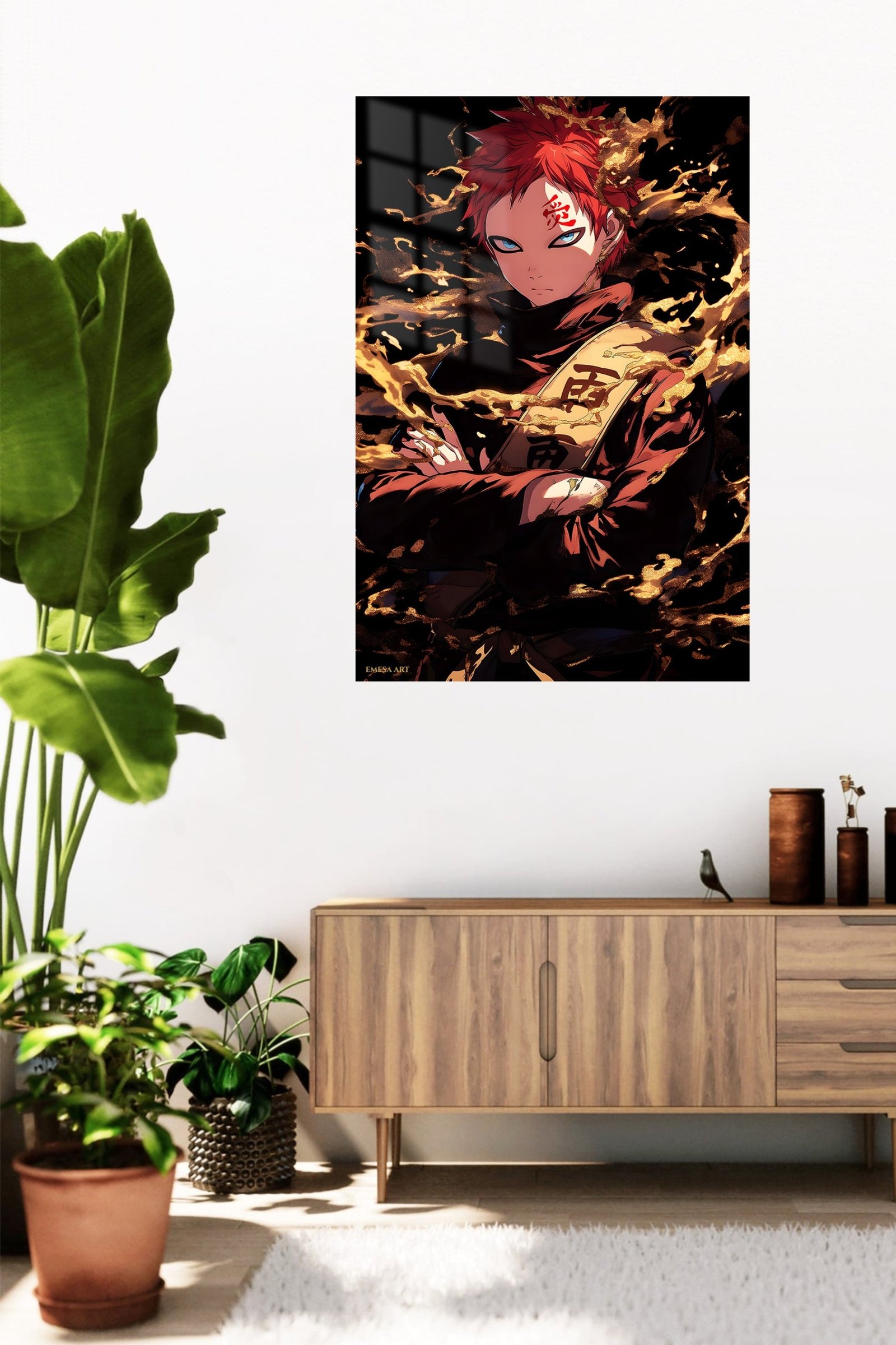 Crimson Talisman Warrior metal wall art print, view 5