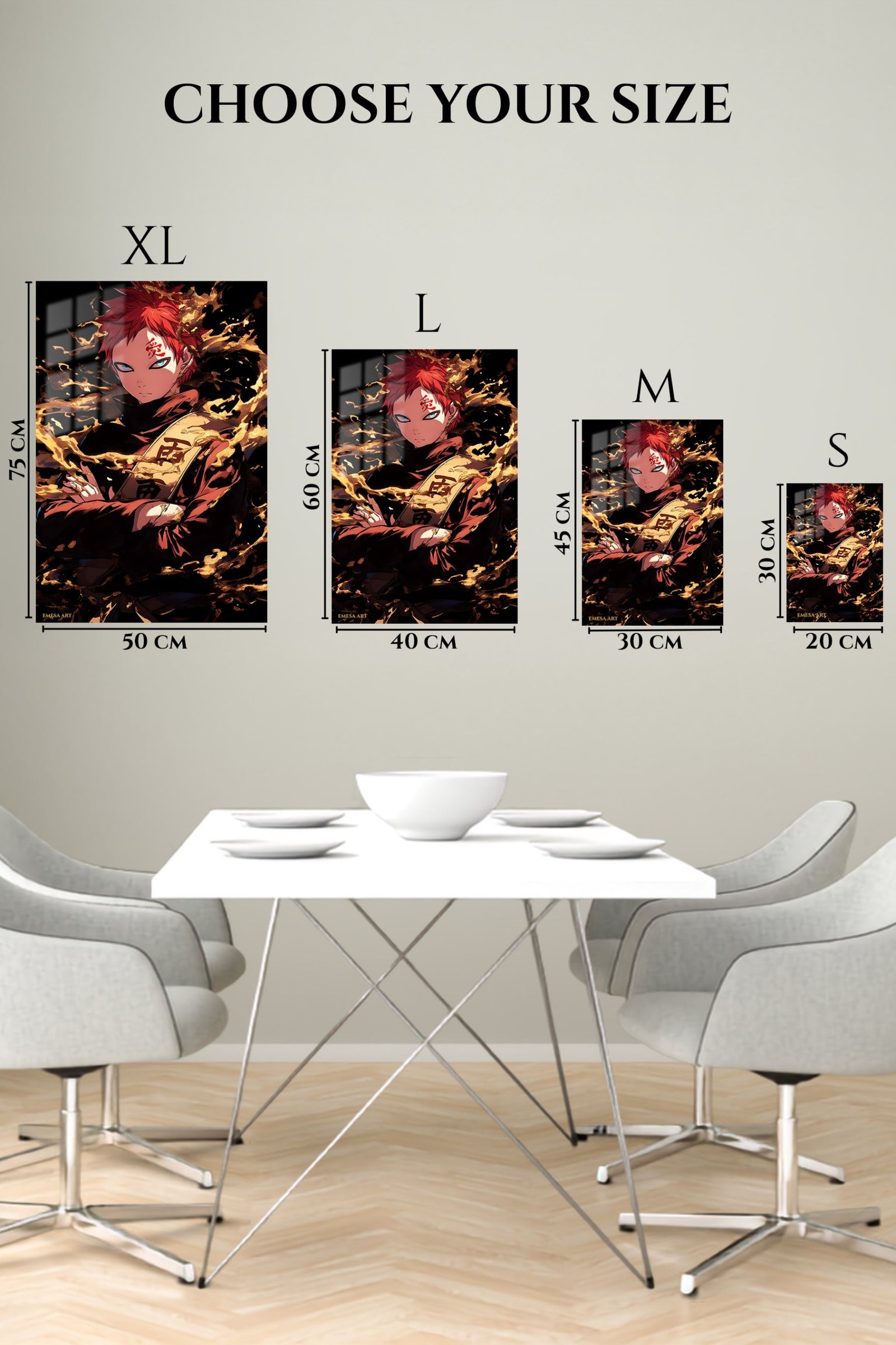 Crimson Talisman Warrior metal wall art print, view 6