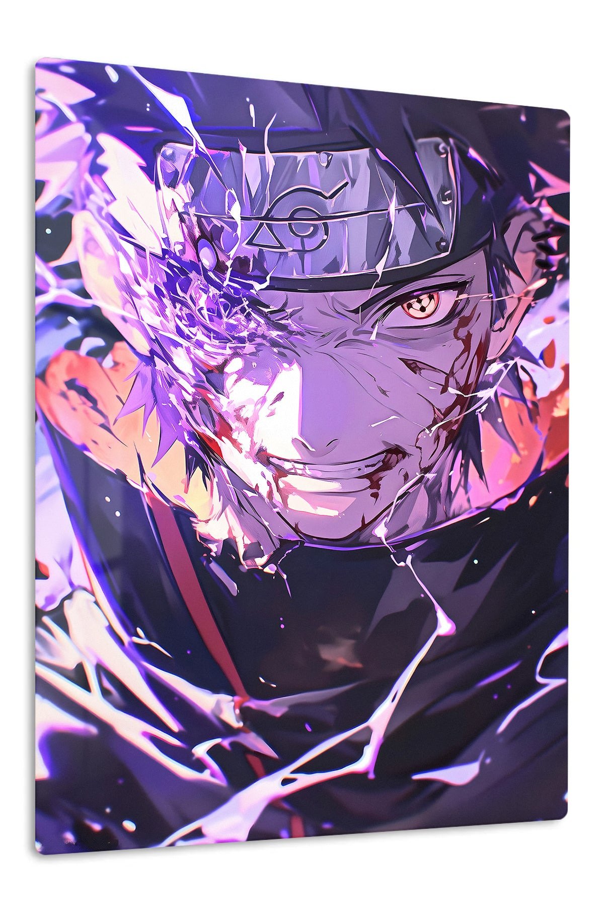 Shattered Violet Ninja metal wall art print