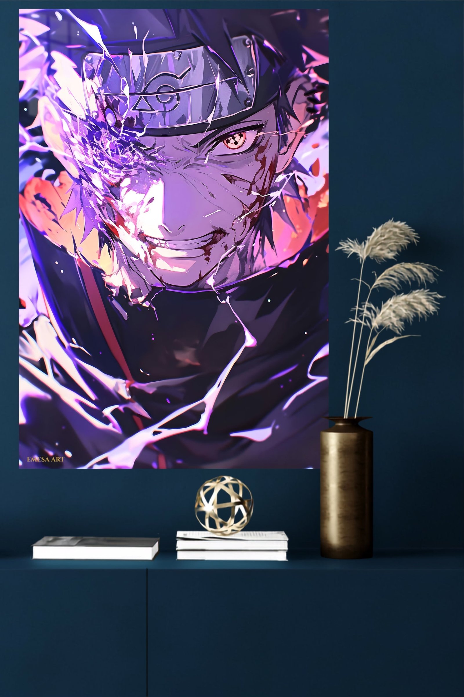 Shattered Violet Ninja metal wall art print, view 4