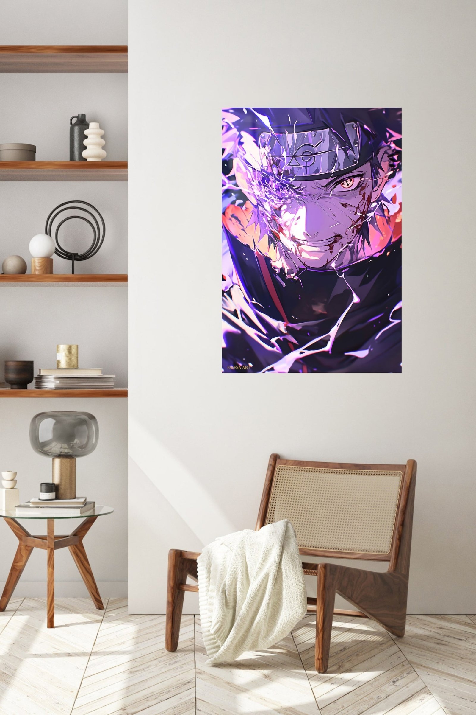 Shattered Violet Ninja metal wall art print, view 5