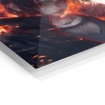 Ember-Eyed Shadow Warrior metal wall art print, view 2