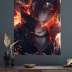 Ember-Eyed Shadow Warrior metal wall art print, view 4