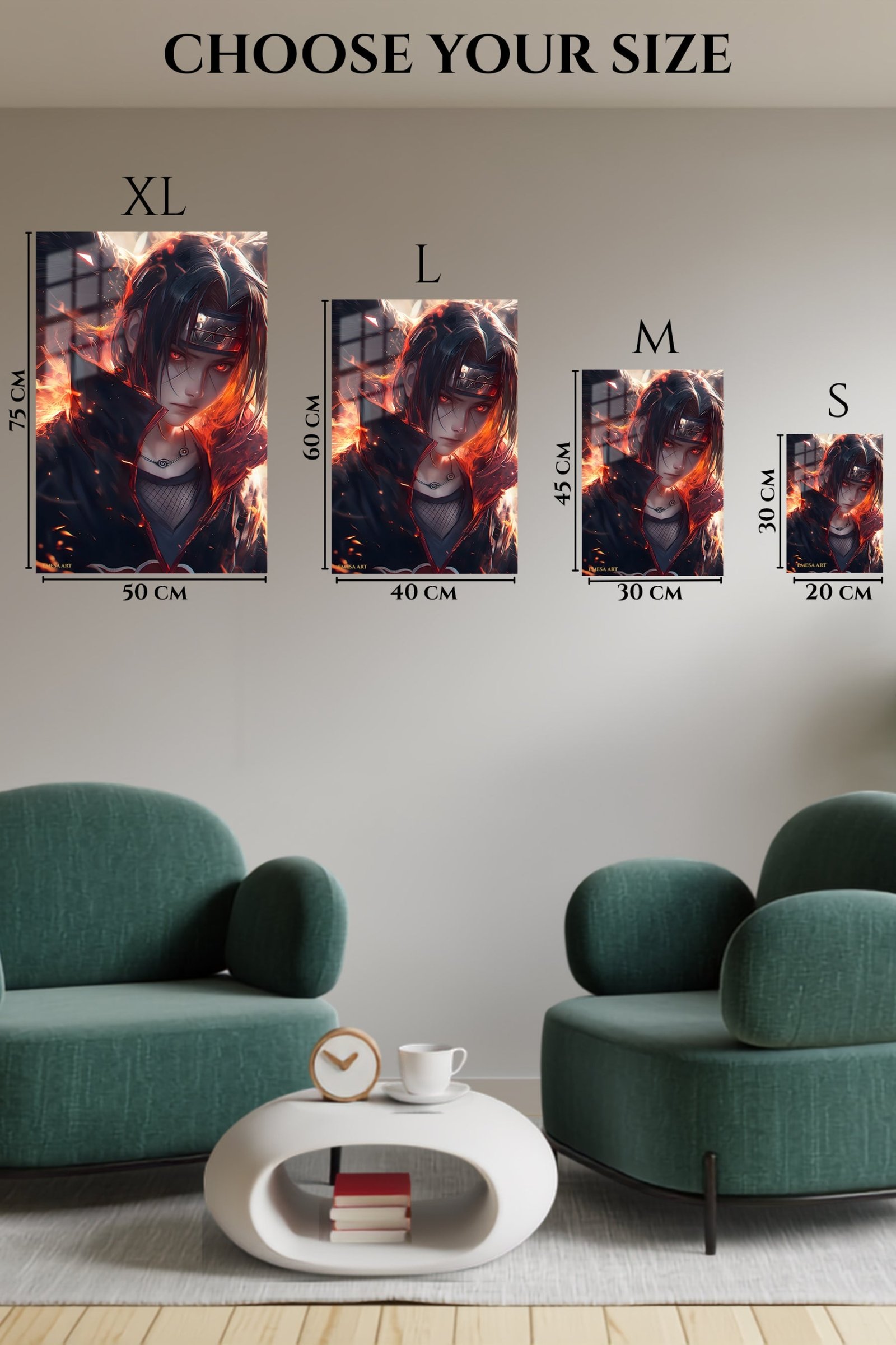Ember-Eyed Shadow Warrior metal wall art print, view 6