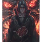 Crimson Symbol Shadow Warrior metal wall art print