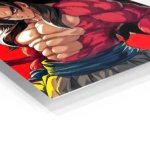 Crimson-Furred Warrior Portrait metal wall art print, view 2