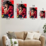Crimson-Furred Warrior Portrait metal wall art print, view 6