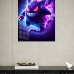 Neon Phantom Grin metal wall art print, view 4