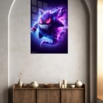 Neon Phantom Grin metal wall art print, view 5