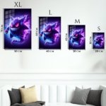 Neon Phantom Grin metal wall art print, view 6