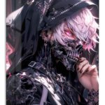 Neon Witch Hunter metal wall art print