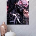 Neon Witch Hunter metal wall art print, view 4