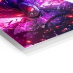 Neon Shadow Warrior metal wall art print, view 2