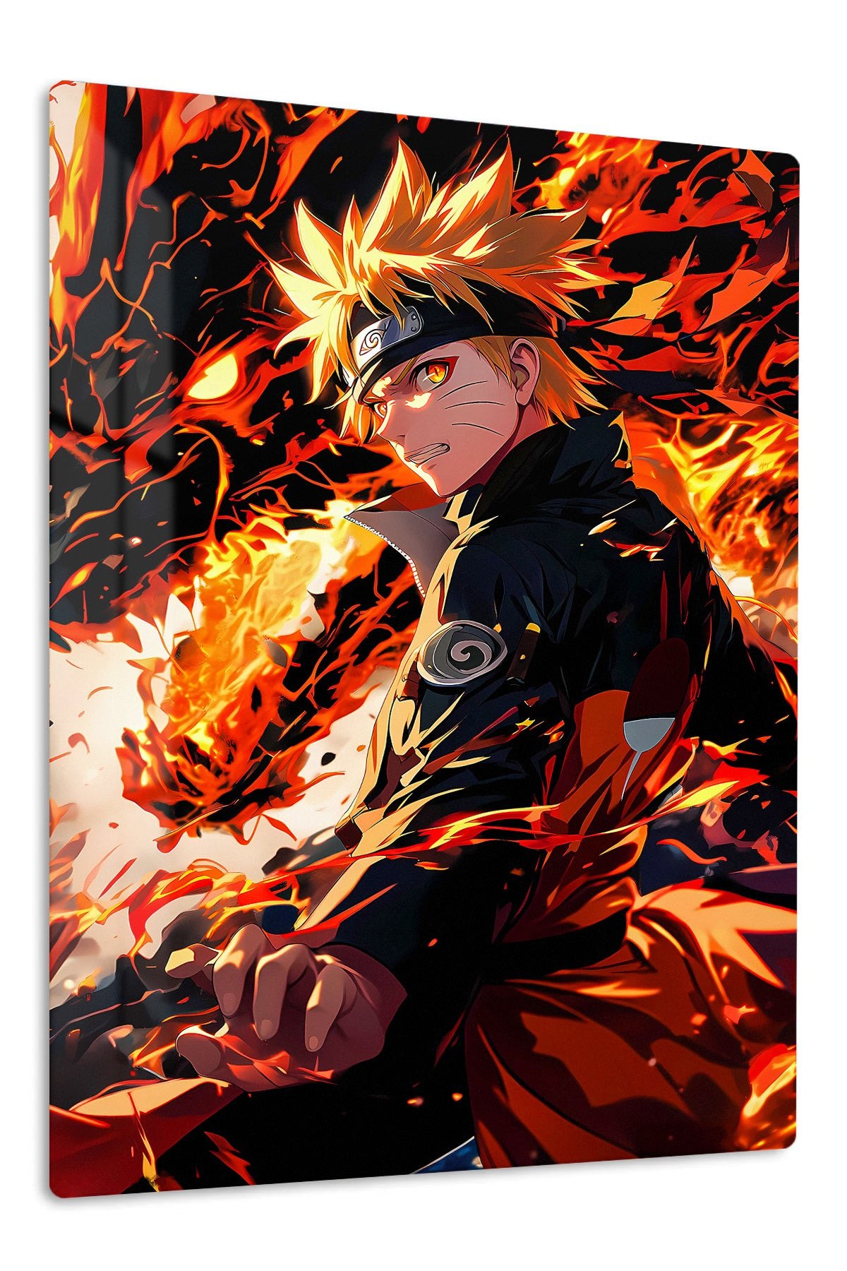 Blazing Spiral Headband Warrior metal wall art print