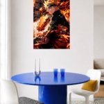 Blazing Spiral Headband Warrior metal wall art print, view 5