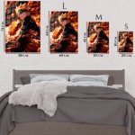 Blazing Spiral Headband Warrior metal wall art print, view 6