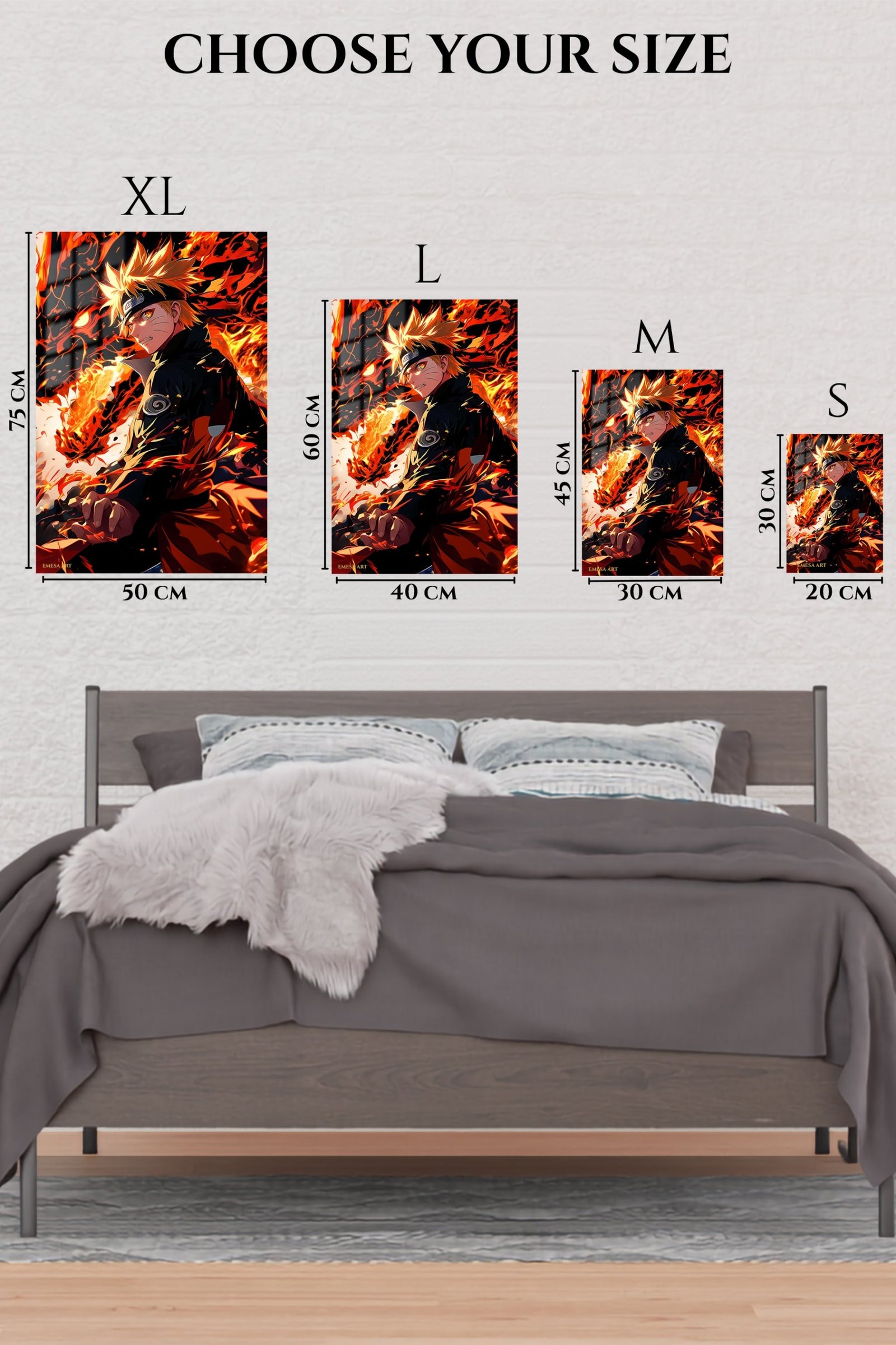Blazing Spiral Headband Warrior metal wall art print, view 6