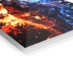 Fire and Shadow Rival Warriors metal wall art print, view 2