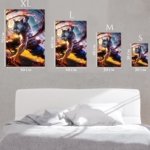 Wild Boar Mask Warrior metal wall art print, view 6