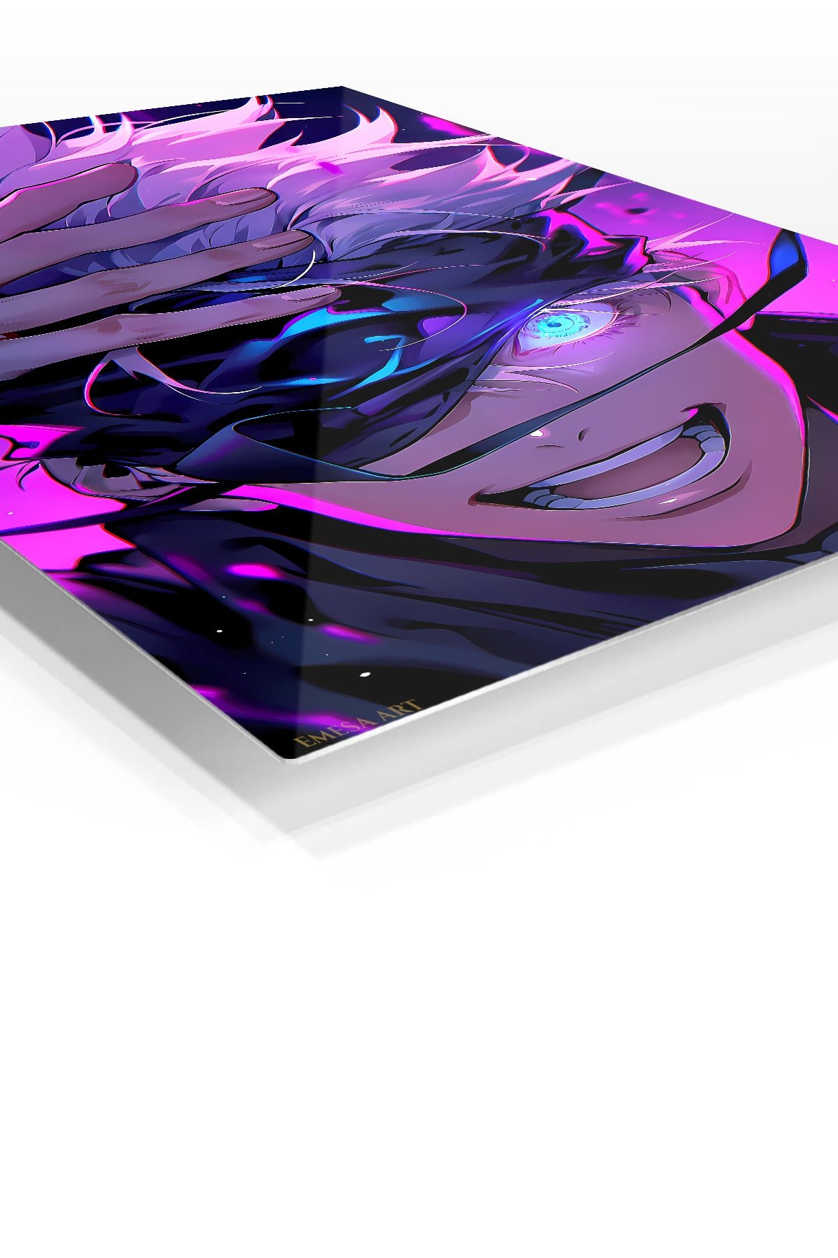 Neon Visor Hero metal wall art print, view 2