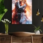 Emberlit Fantasy Embrace metal wall art print, view 4