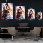 Emberlit Fantasy Embrace metal wall art print, view 6