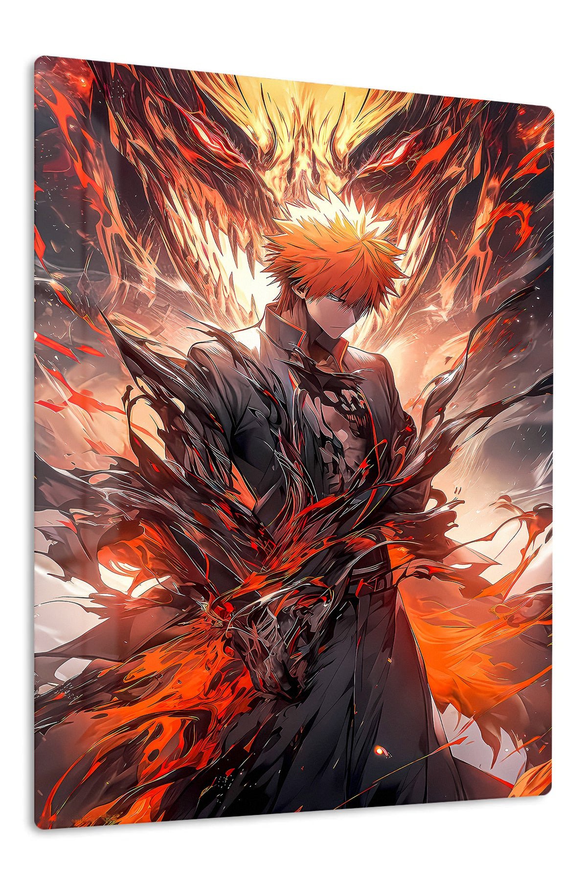 Blazing Shadow Warrior metal wall art print