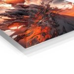 Blazing Shadow Warrior metal wall art print, view 2