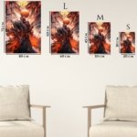 Blazing Shadow Warrior metal wall art print, view 6