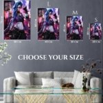 Neon Blue Braid Rebel metal wall art print, view 6