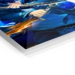 Azure Blade Guardian metal wall art print, view 2