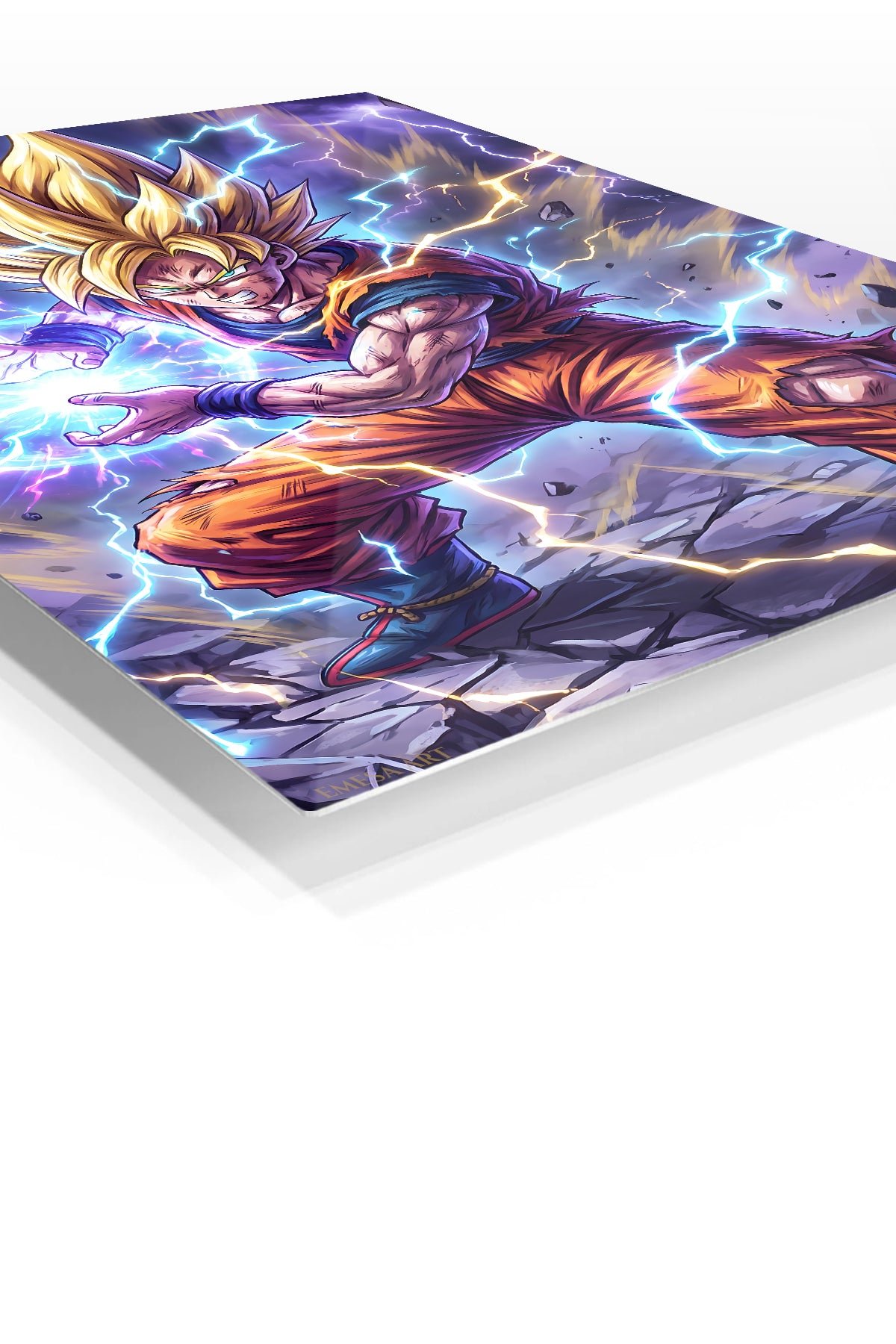 Lightning Sphere Warrior metal wall art print, view 2