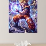 Lightning Sphere Warrior metal wall art print, view 4