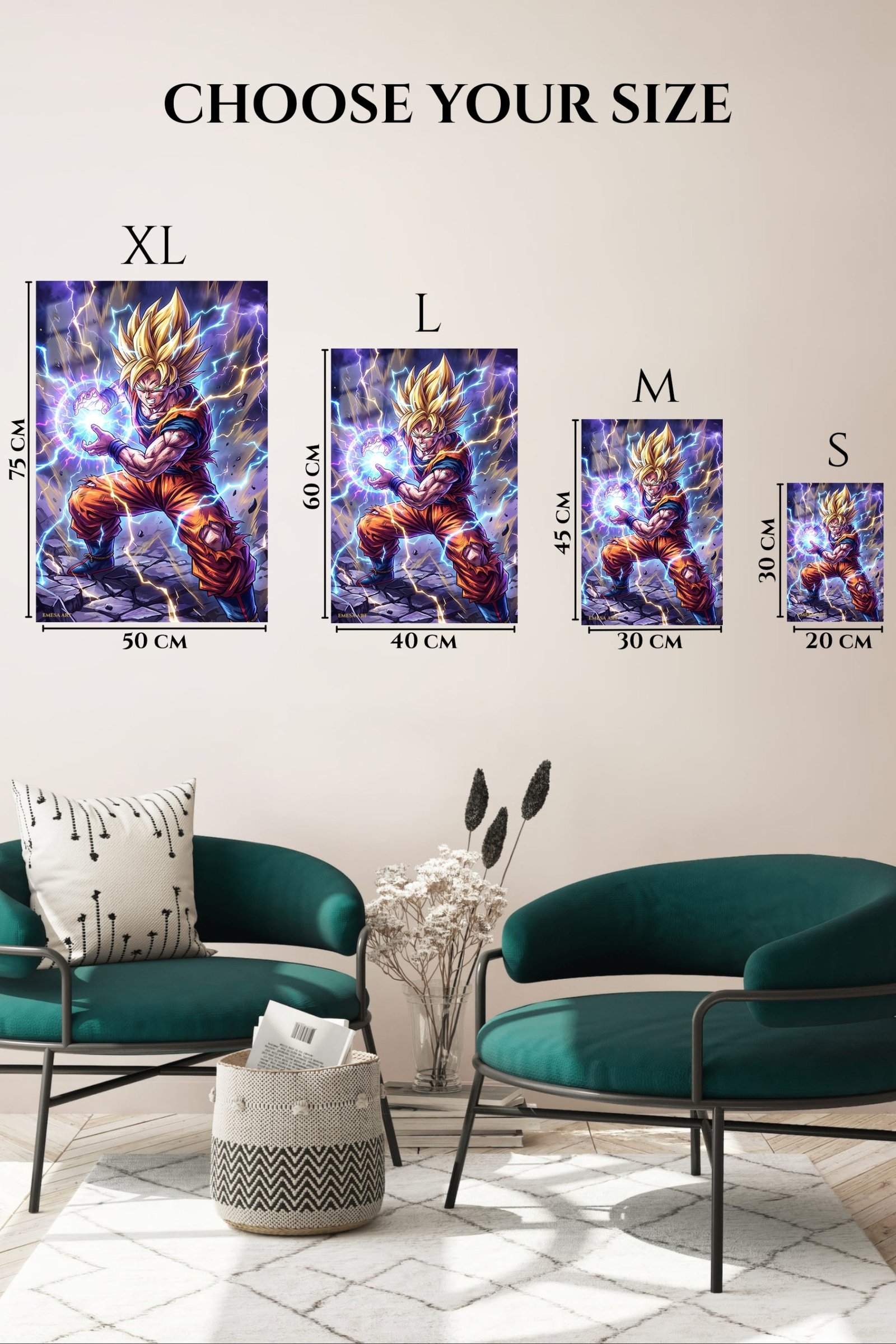 Lightning Sphere Warrior metal wall art print, view 6