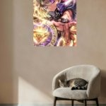 Radiant Spellcaster Portrait metal wall art print, view 5
