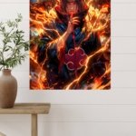 Flamebound Shadow Warrior metal wall art print, view 4