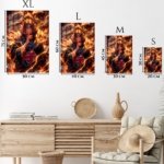 Flamebound Shadow Warrior metal wall art print, view 6