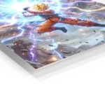 Golden-Haired Warrior's Lightning Surge metal wall art print, view 2