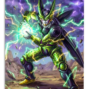 Emerald Storm Warrior metal wall art print