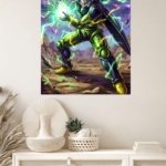 Emerald Storm Warrior metal wall art print, view 4