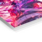 Crimson Aura Warrior metal wall art print, view 2