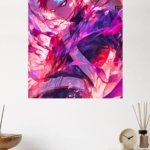 Crimson Aura Warrior metal wall art print, view 4