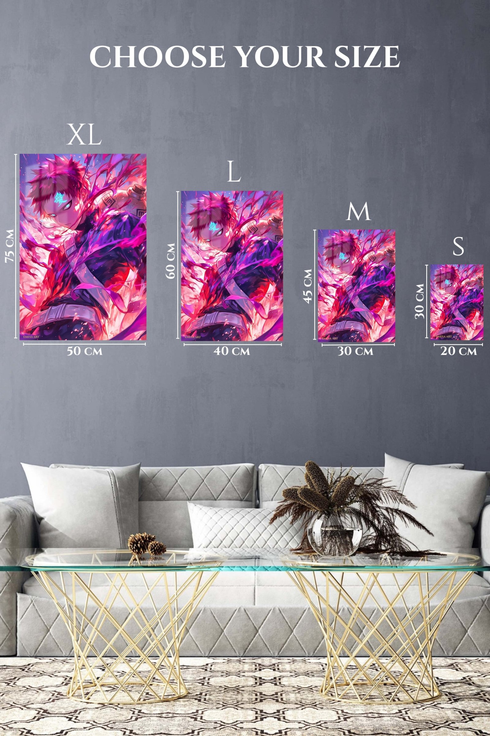 Crimson Aura Warrior metal wall art print, view 6
